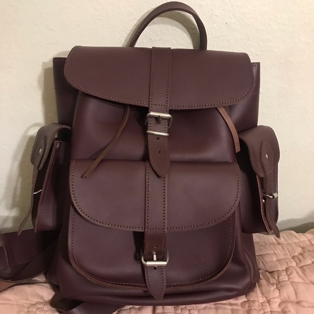 Grafea Wine/Oxblood Leather Backpack